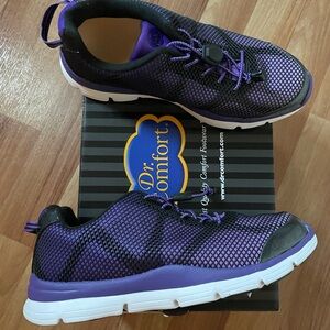 Dr. Comfort purple and black diabetic shoes size 10